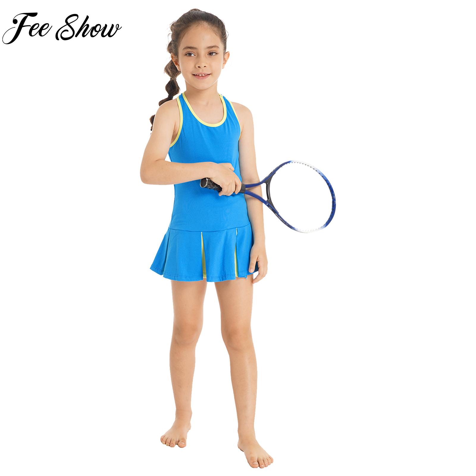 Badminton Kids - 2-delige tennisbadminton sportset sportkleding kinderen meisjes