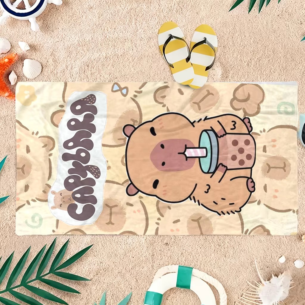Capybara Cartoon Strandlaken S - Towel Small Sport recensie en prijs